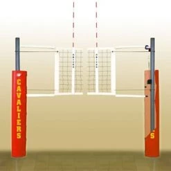 BISON INC Volleyball MATCH POINT™ ALUMINUM COMPLETE SYSTEM W/FLOOR SOCKETS
