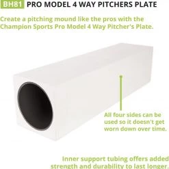 CHAMPION SPORTS CHAMPION 4-WAY PITCHER'S RUBBER (PRO MODEL) Baseball & Softball