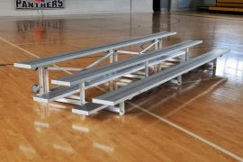 OUTDOOR ALUMINUM Outdoor Field Equipment TIP N' ROLL BLEACHERS (3 ROWS / 27' L) 3 OUTDOOR ALUMINUM Outdoor Field Equipment TIP N' ROLL BLEACHERS (3 ROWS / 27' L)
