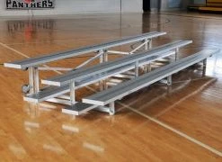 OUTDOOR ALUMINUM TIP N' ROLL BLEACHERS (3 ROWS / 15' L)