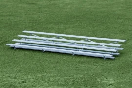 OUTDOOR ALUMINUM ALUMINUM PORTABLE BLEACHERS (3 ROWS/21" L) 3 OUTDOOR ALUMINUM ALUMINUM PORTABLE BLEACHERS (3 ROWS/21" L)