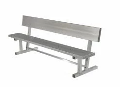OUTDOOR ALUMINUM PORTABLE HEAVY DUTY PLAYER BENCH & BACK (7'5") Outdoor Field Equipment