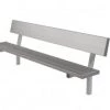 OUTDOOR ALUMINUM PERMANENT HEAVY DUTY PLAYER BENCH & BACK (15') Outdoor Field Equipment
