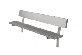 OUTDOOR ALUMINUM PERMANENT HEAVY DUTY PLAYER BENCH & BACK (15') Outdoor Field Equipment 3 OUTDOOR ALUMINUM PERMANENT HEAVY DUTY PLAYER BENCH & BACK (15') Outdoor Field Equipment