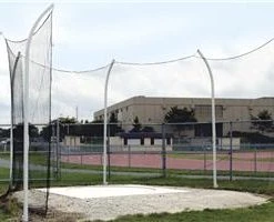 GILL ATHLETICS Track STEEL HIGH SCHOOL DISCUS CAGE (BARRIER NET)